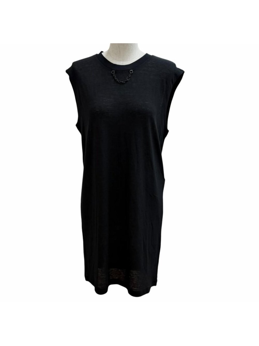 Louis Vuitton Wool Blend LV Logo Chain Decoration Crew Neck Sleeveless Dress
